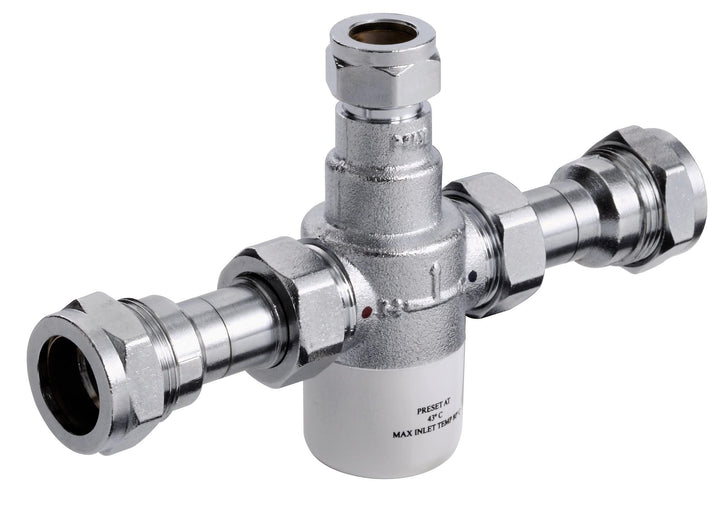 Bristan MT503CP TMV3 Thermostat-Mischventil für Waschbecken, mit 15 mm Einlassanschlüssen, Chrome, S