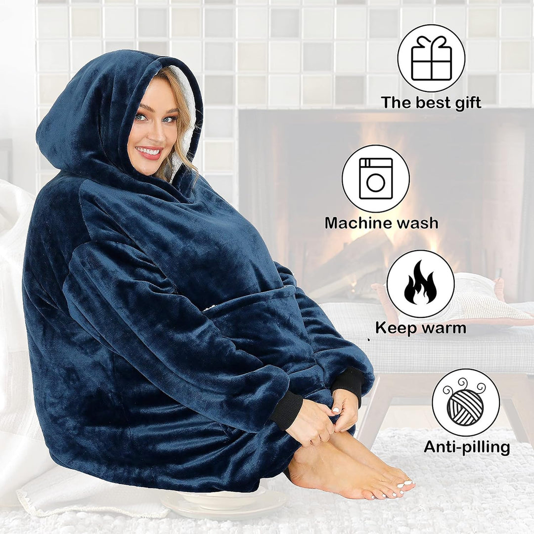 Yutdeng Sweatshirt Hoodie Oversize Damen Kapuzenpullover Decke Hoodie Super Weich Pulloverdecke Herr