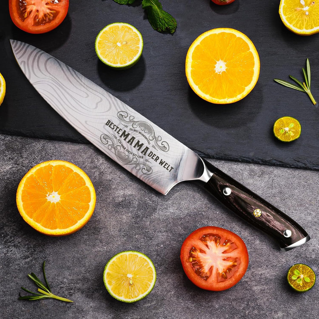 Küchenmesser Scharf Geschenke für Mama Weihnachten - 34 Cm Kochmesser Profi Messer, Weihnachtsgesche