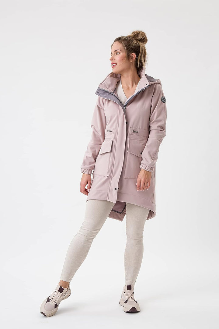 fun2bemum 5in1 PARKA Softshell Mantel,Coat,Umstandsjacke, FRONT/BACK Baby Tragejacke, Multifunktion