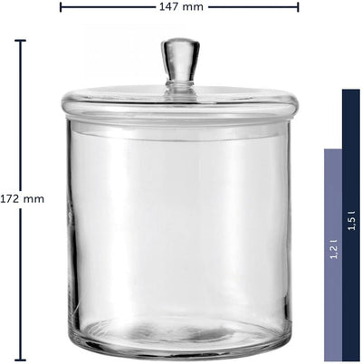 GRAVURZEILE Leonardo Keksglas mit Gravur - Plätzchenduft Design - Keksdose Bonbonglas mit luftdichte