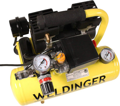 Aktionsset WELDINGER Flüster Kompressor FK 40 compact + Druckluftset 6-teilig 5 Jahre Garantie FK 40