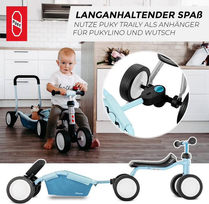 PUKY TRAILY | 3-in-1 Vielseitiges Spielerlebnis | Lauflernwagen für Sicherheit &amp; Entwicklung | Für I