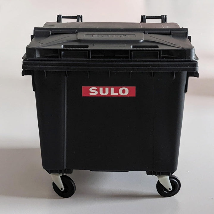 Sulo Mini Mülltonne Container 1100L Nachbildung | Tisch-Mülleimer Klein | Desktop Büro Schreibtisch