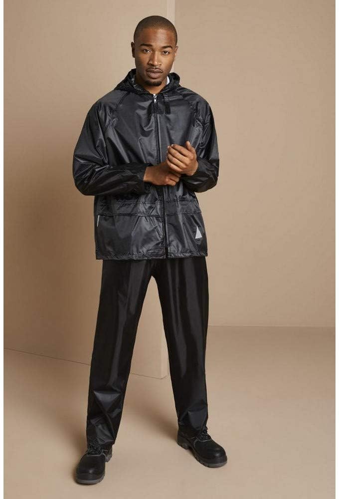 Result Schwerer, wasserdichter Herren Regenanzug (Jacke und Hosenanzug) L Rot, L Rot