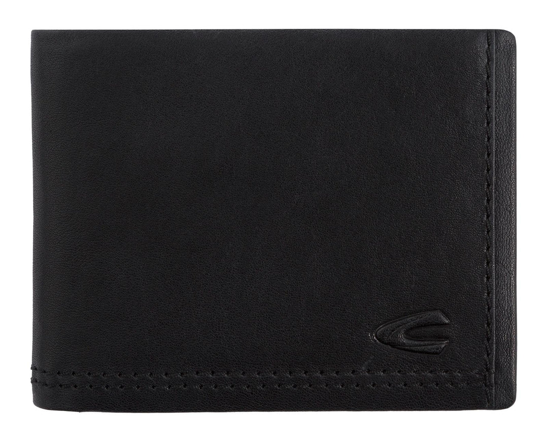 camel active bags Osaka Herren Geldbörse RFID Querformat Leder Mittelgross Schwarz 12 x 2 x 9,5 Schw