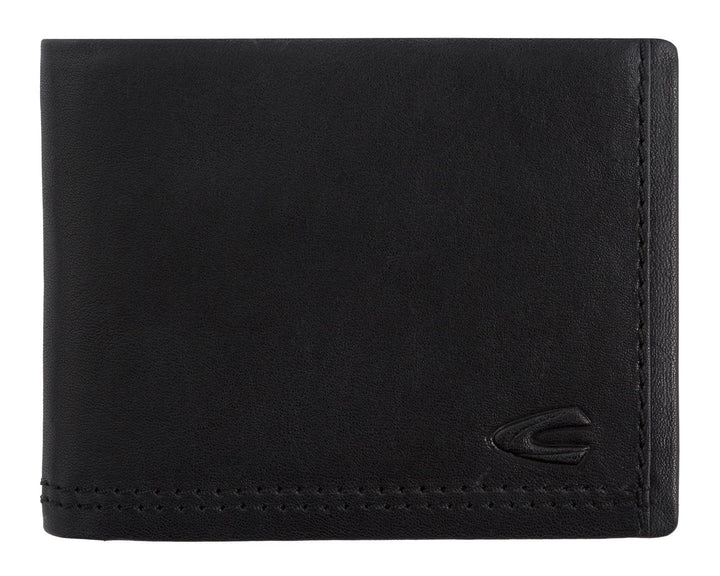 camel active bags Osaka Herren Geldbörse RFID Querformat Leder Mittelgross Schwarz 12 x 2 x 9,5 Schw