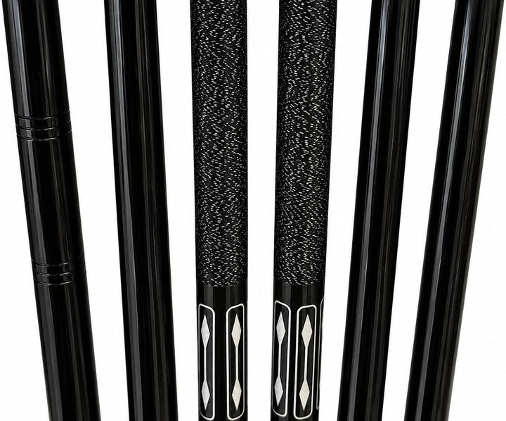 Billard Set - Wandhalterung + 2 Profi Queue + 2 Standard Queue + 2 Kurze Queue