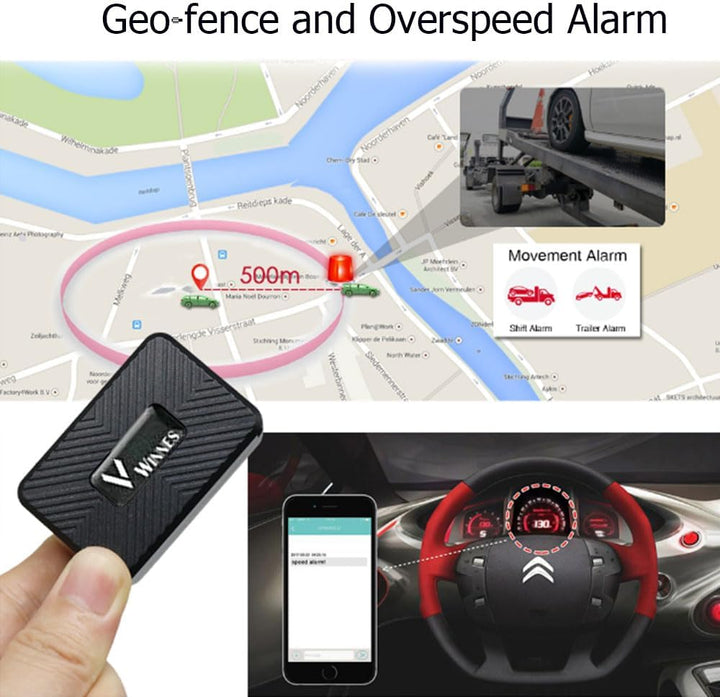 GPS Tracker Winnes 4G SMS, APP, Webseiten-Positionierung, Anti-Diebstahl- und Anti-Verlust-GPS Track