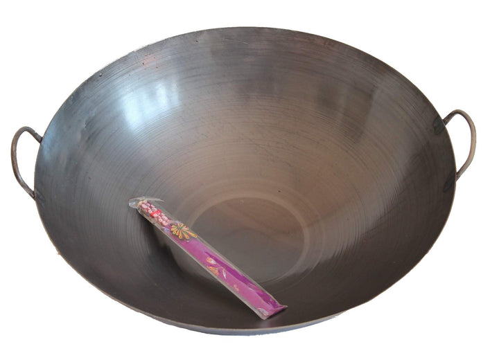 TKH RIESENGROSSE WOK-PFANNE RUND 2 HENKEL DURCHMESSER HIER ca.50CM