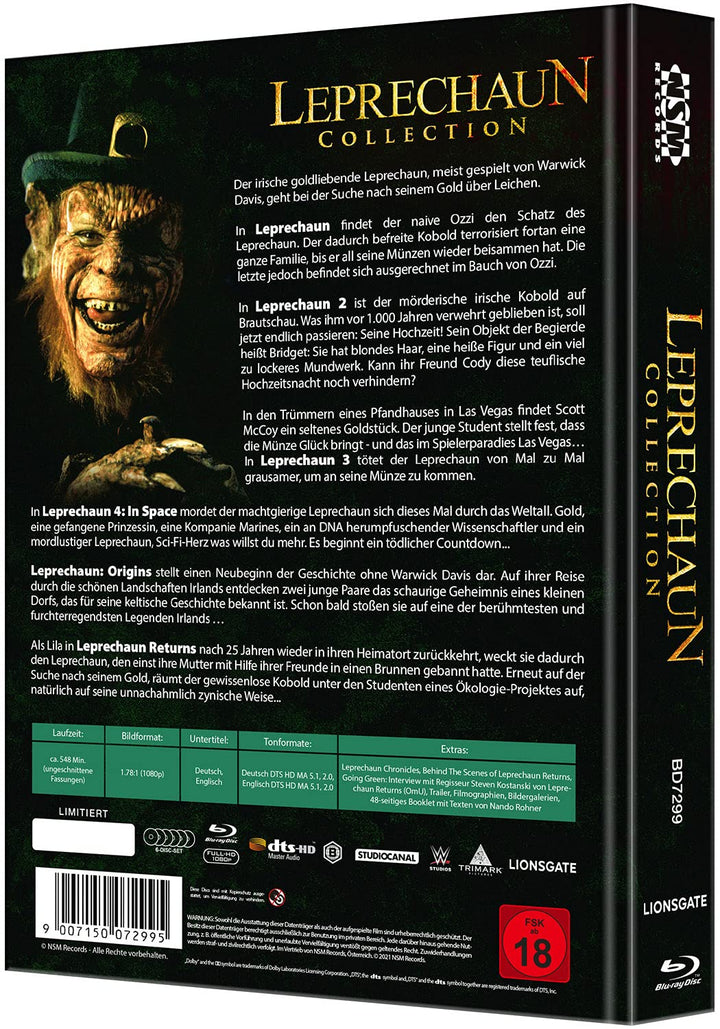 Leprechaun Collection [6 Blu-ray] - uncut - auf 500 Stück limitiertes Mediabook, Blu-ray