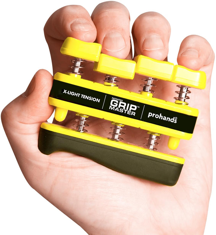 PROHANDS Gripmaster Handtrainer, Fingertrainer (Handgriffstärker), federbelastet, Finger-Kolben-Syst