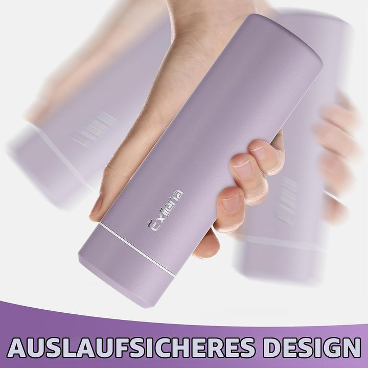 【Upgrade-Version】Exllena Mini Thermosflasche 350ml mit Edelstahl-Deckel, Trinkflasche Klein Doppelwa