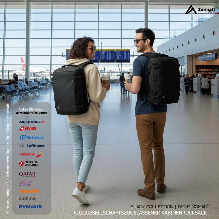 +Zermatt-Horn Rucksack herren Reise-Rucksack 35L | Laptop 15-17 Zoll. Kabinenrucksack Handgepäck mit