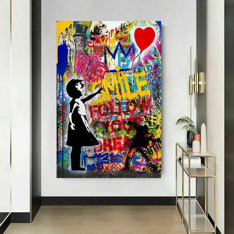 Magic Canvas Art - Bilder Pop Art Follow Your Dreams Leinwandbild 1- teilig Hochwertiger Kunstdruck