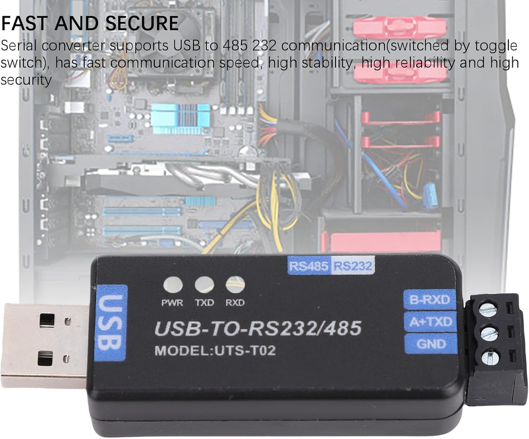 USB-zu-RS485-RS232-Konverter, Bidirektionales Halbduplex-Industriekommunikationsmodul für Schnelle B