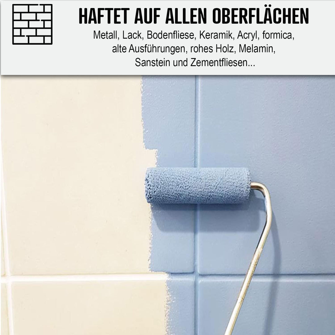 ARCANE INDUSTRIES FLIESENLACK : Fliesenfarbe für Küche und Badezimmer - Wandfliesen RAL 7011 - Eisen