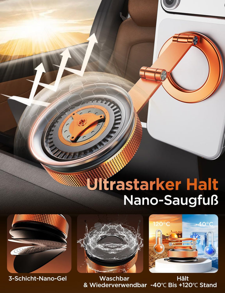 Handyhalterung Auto Magnetisch - Vmag S3 Handyhalterung Magnet 2026 mit Metall Dual Fold Arm & Erwei