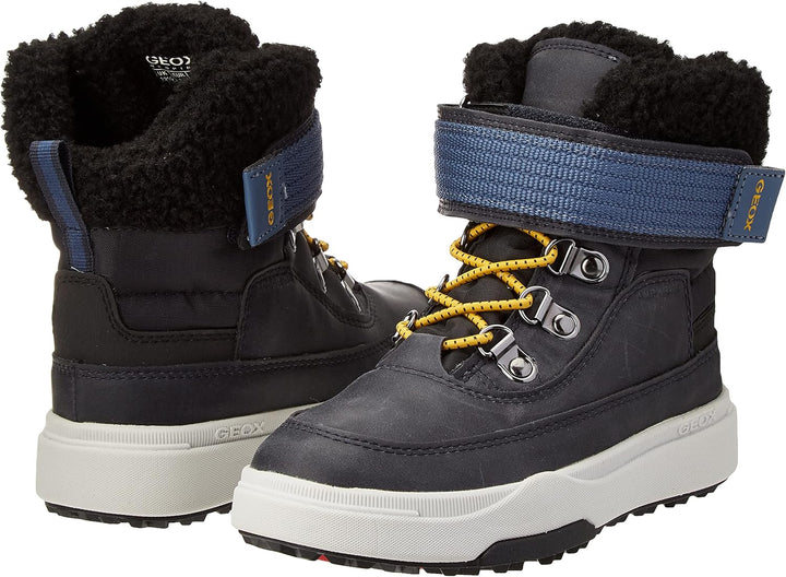 Geox Jungen J Bunshee Pg Boy B A Ankle Boot 28 EU Navy Black, 28 EU Navy Black