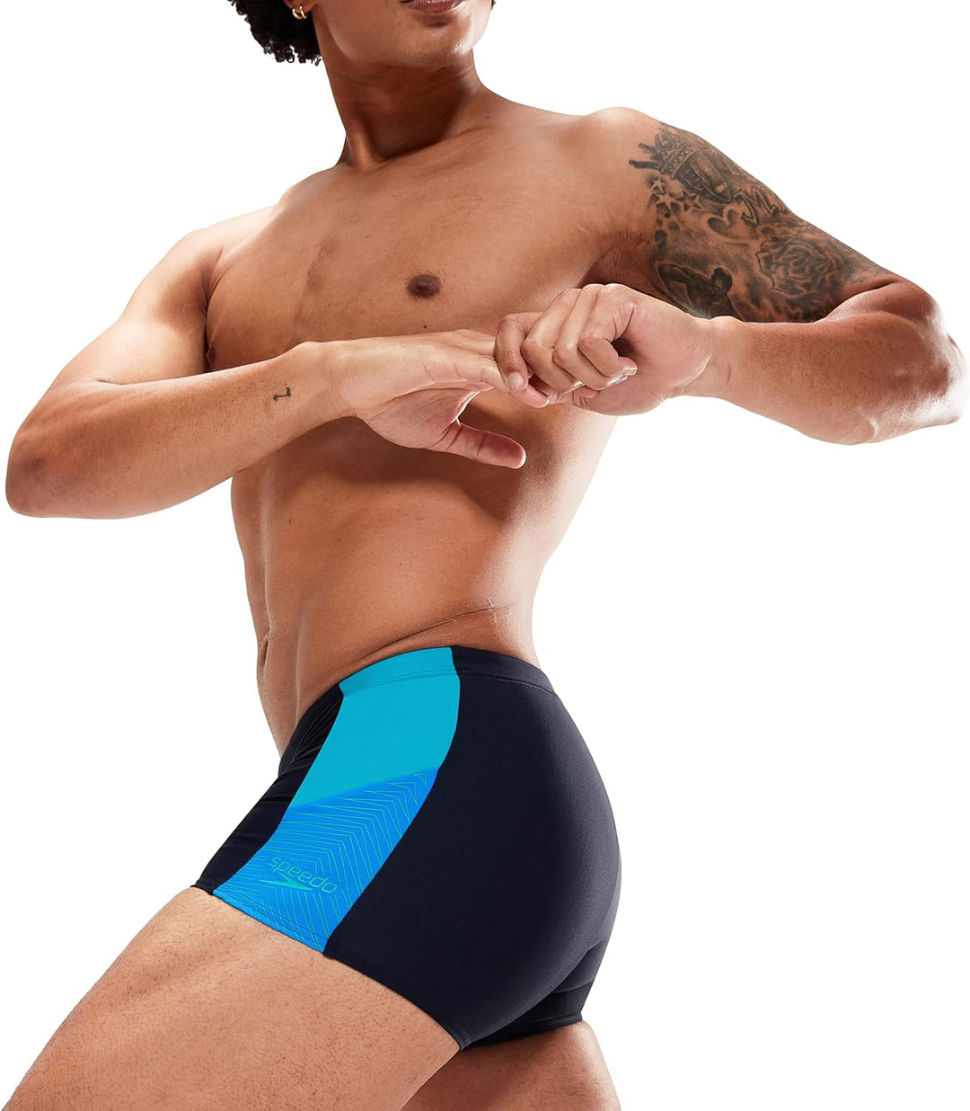 Speedo Herren Dive I Aquashort 38 Marineblau/Bondi Blau/Aquarium, 38 Marineblau/Bondi Blau/Aquarium