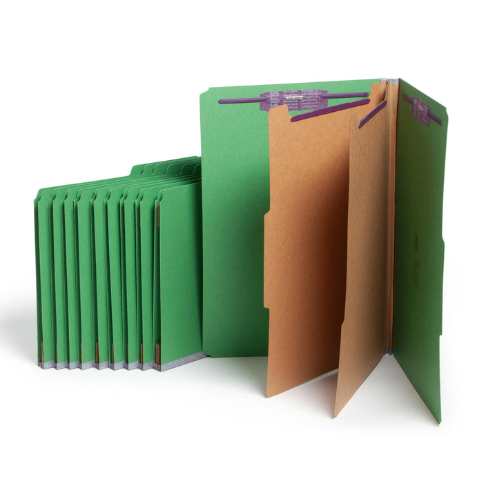 Smead Pressbrett-Klassifizierungsmappe mit SafeSHIELD-Verschlüssen, 2 Trennwänden, 2 Zoll Erweiterun
