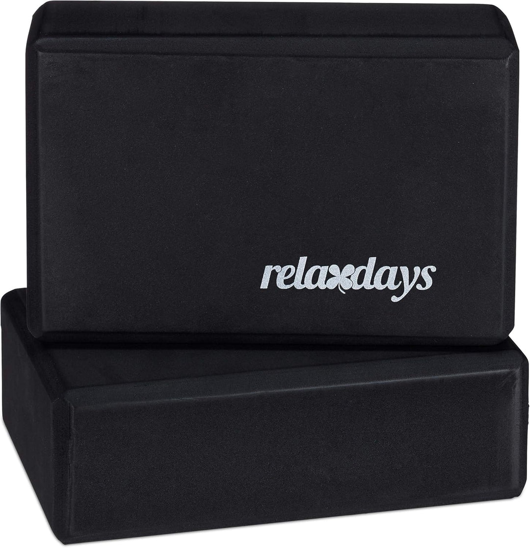 Relaxdays 10 x Yogablock, Yoga-Klötze für Yoga-Übungen, Hartschaum, rutschfest, Yoga-Würfel, HxBxT: