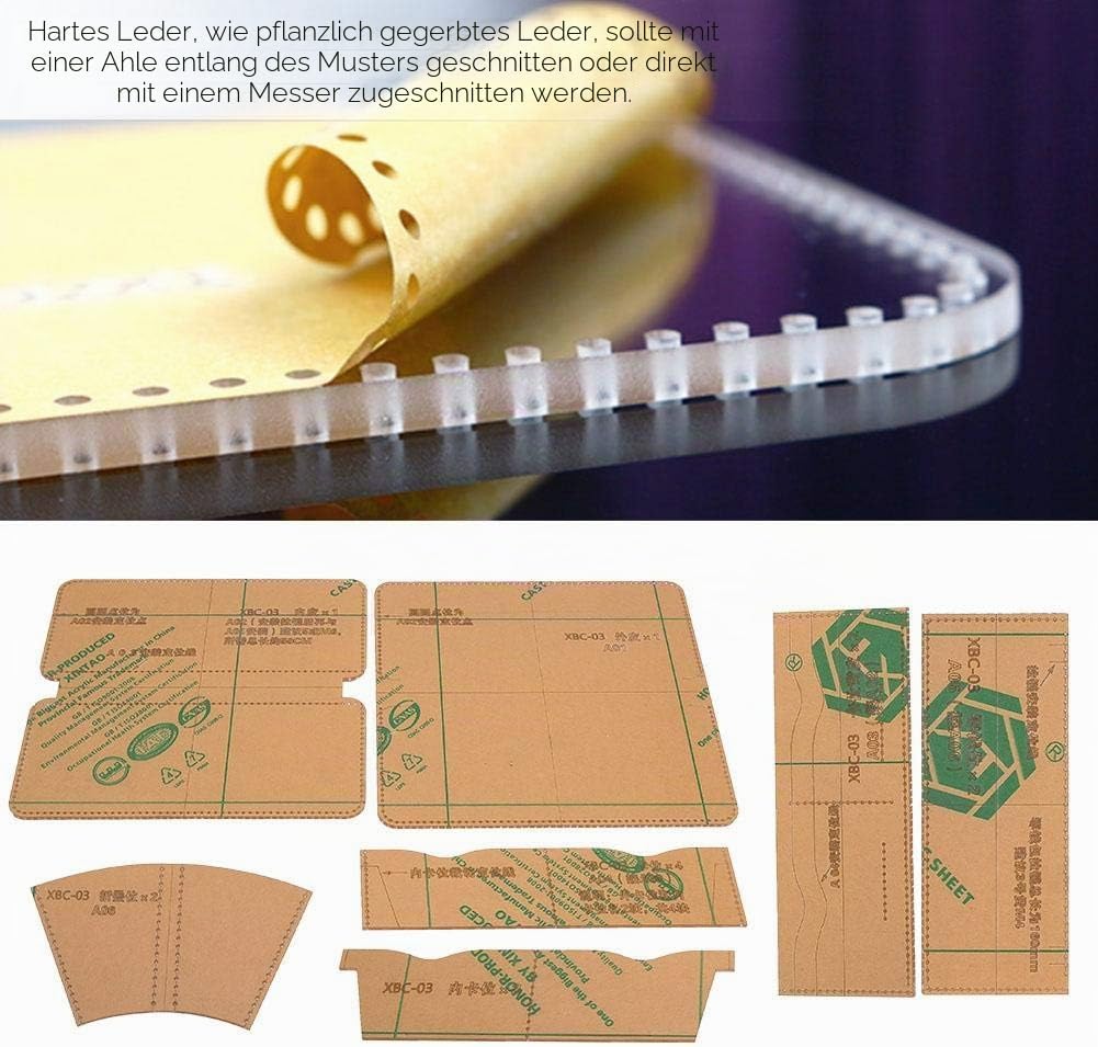 Brieftasche Acryl Vorlage klar Acryl Vorlage Set Reissverschluss Brieftasche Handtasche machen Schab