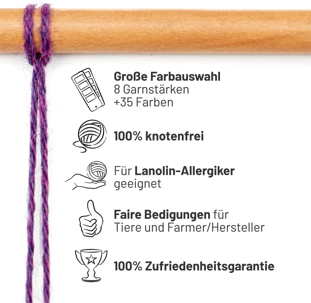 HANSA-FARM | 100% Baby Alpakawolle in 50+ Farben (kratzfrei) - 300g Set (6 x 50g) - weiche Alpaka Wo