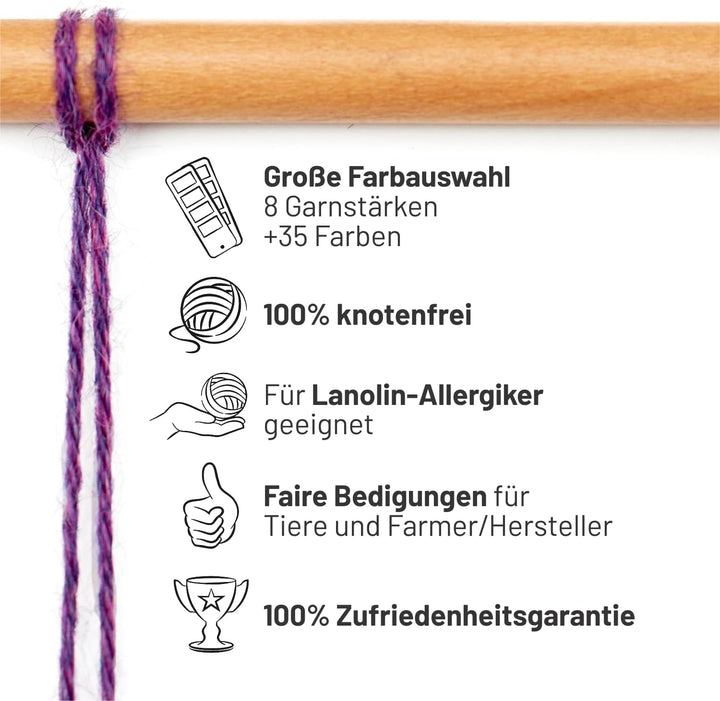 HANSA-FARM | 100% Baby Alpakawolle in 50+ Farben (kratzfrei) - 300g Set (6 x 50g) - weiche Alpaka Wo