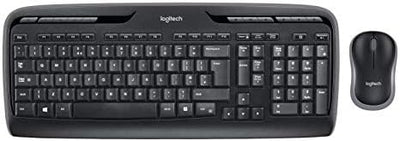 Logitech MK330 Kabelloses Tastatur-Maus-Set, 2.4 GHz Verbindung via Unifying USB-Empfänger, 4 progra