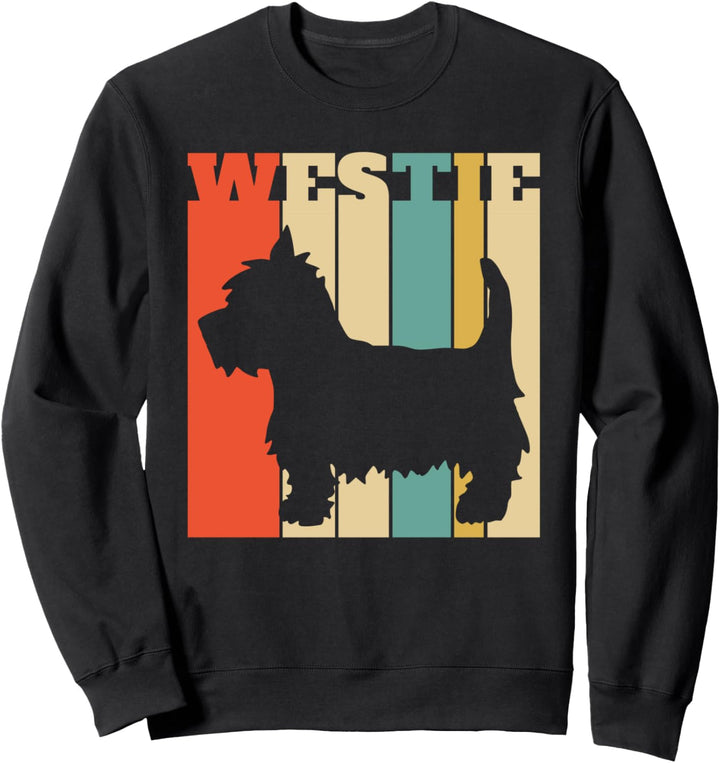 Westie West Highland Terrier Besitzer Retro Vintage Sweatshirt