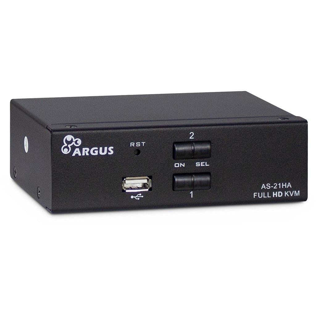 Inter-Tech KVM KVM-AS-21HA HDMI line in 2X HDMI 4X 3,5mm 3pol. Klinke 1 Power line Out 2X USB 2X 3,5