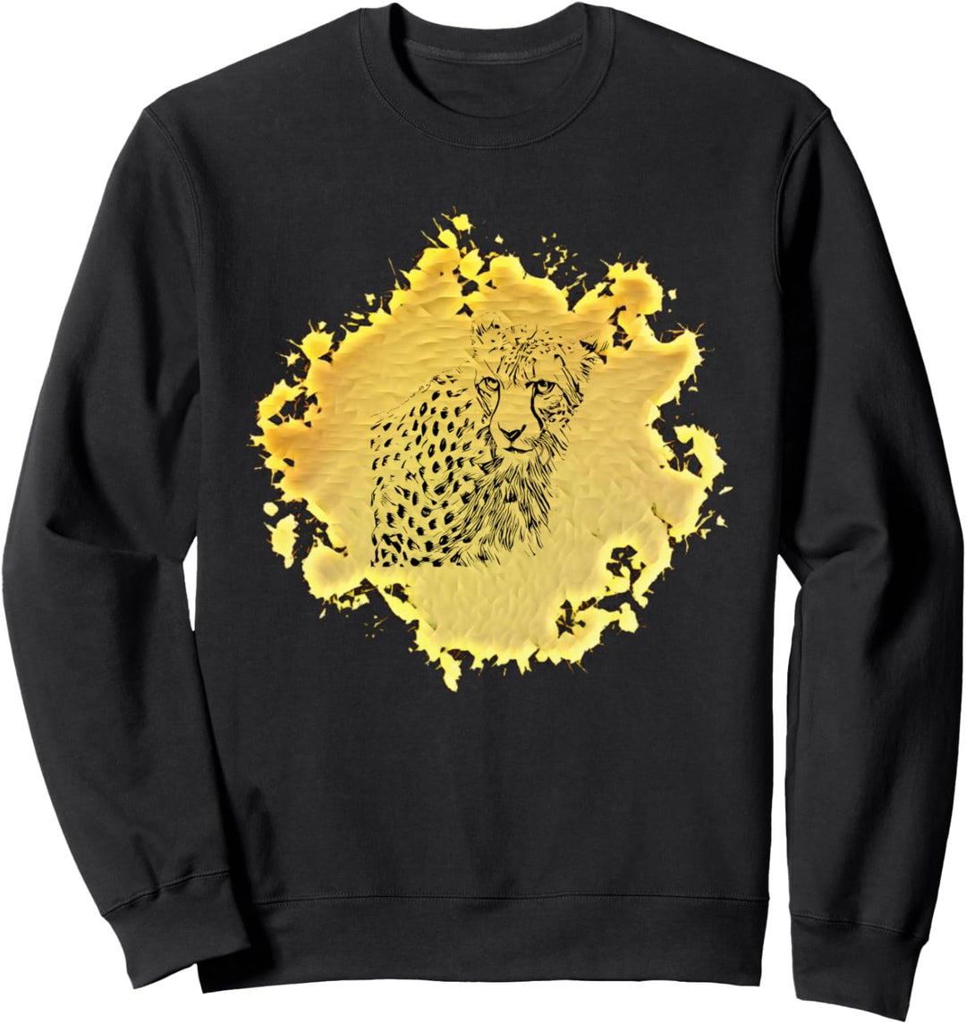 Geparden Motiv Raubkatze Katzen Gepard Sweatshirt