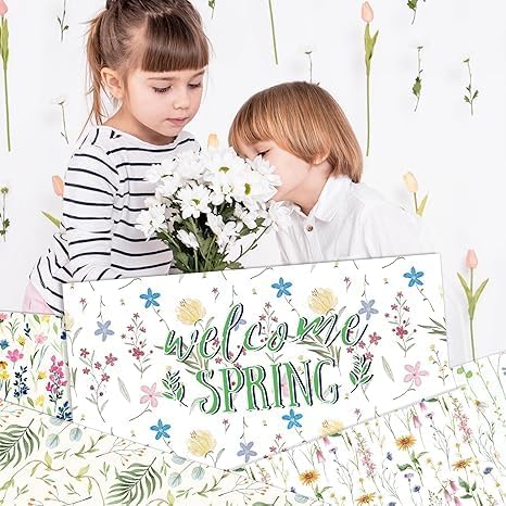 Blumenmuster Scrapbook Papier, 24 Blatt/12 Designs Doppelseitiges Bastelpapier, Frühlingsblume Karte