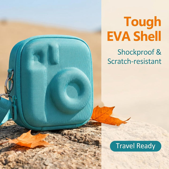 XANAD Mini 12 Tasche für Mini 12 sofortbildkamera mit verstellbarem Rückengurt und Mesh Tasche (grün