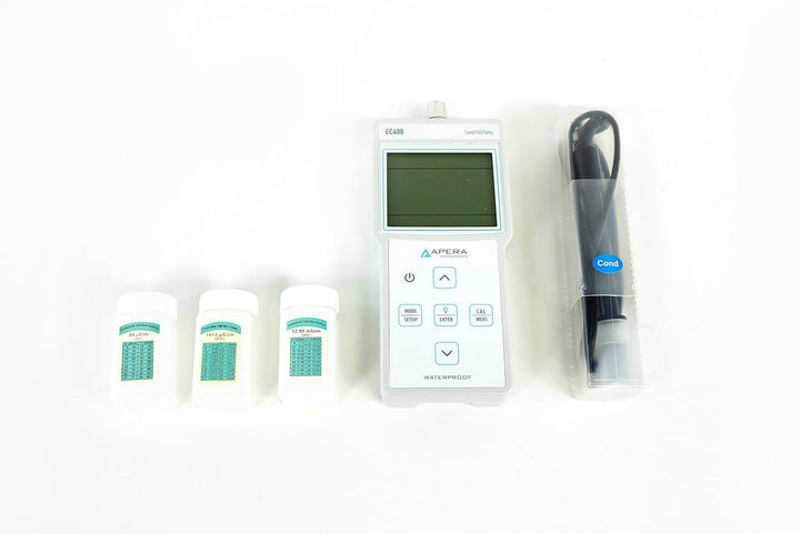 Apera Instruments EC400 tragbares Leitfähigkeit-/TDS-/Temp.-Messgerät (Inkl. 2301T-S Leitfähigkeitse