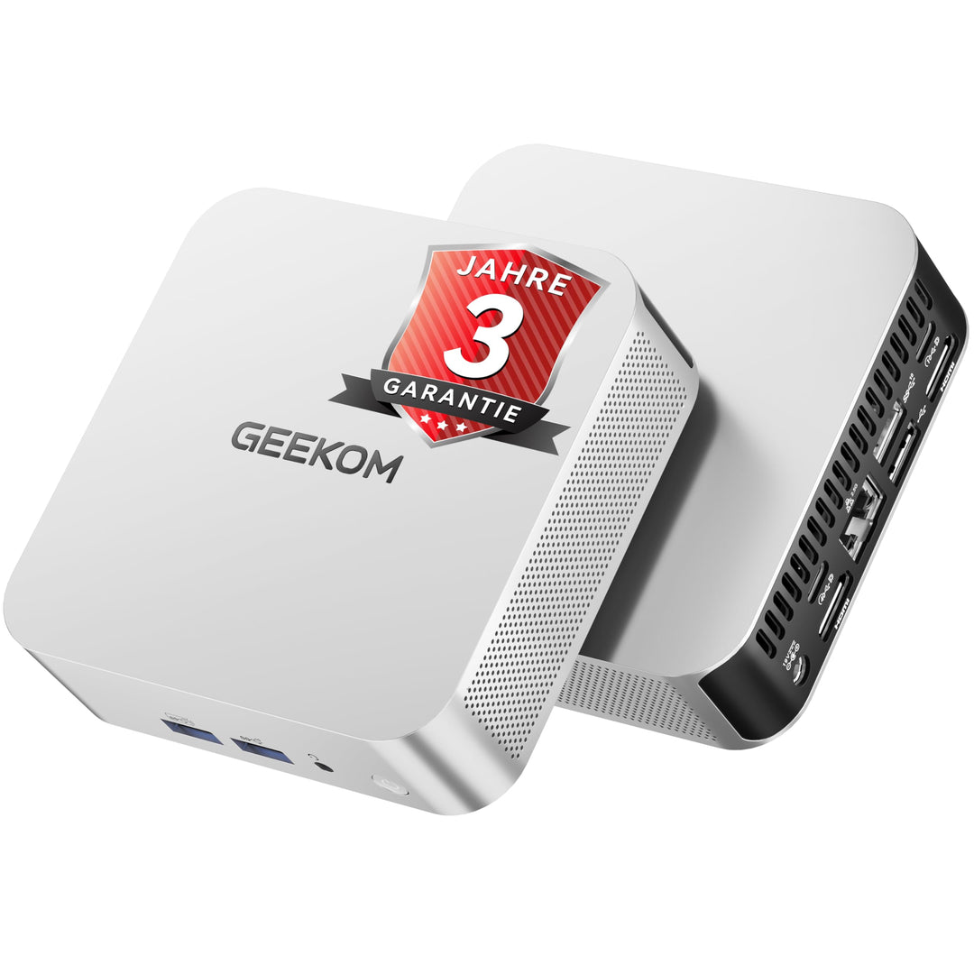 GEEKOM Mini PC A5 Pro mit AMD Ryzen 5 7430U 1 TB SSD | 3-Jahren-Garantie | Kompakter Mini Desktop PC