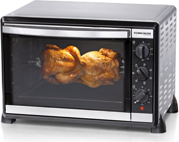 ROMMELSBACHER Back & Grill Ofen BG 1805/E - 42 Liter Backraum, 7 Heizarten, Umluft, Drehspiess, Temp