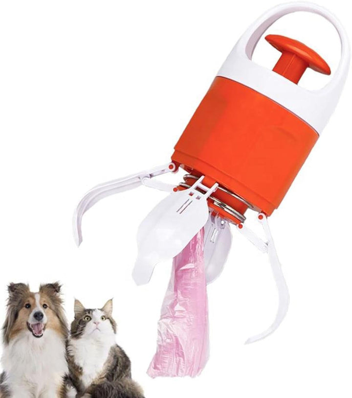 Lambo Hundekotsammler - Handheld-Kotklaue mit Beutelspender - Faltbarer Katzenkotsammler mit Beutels