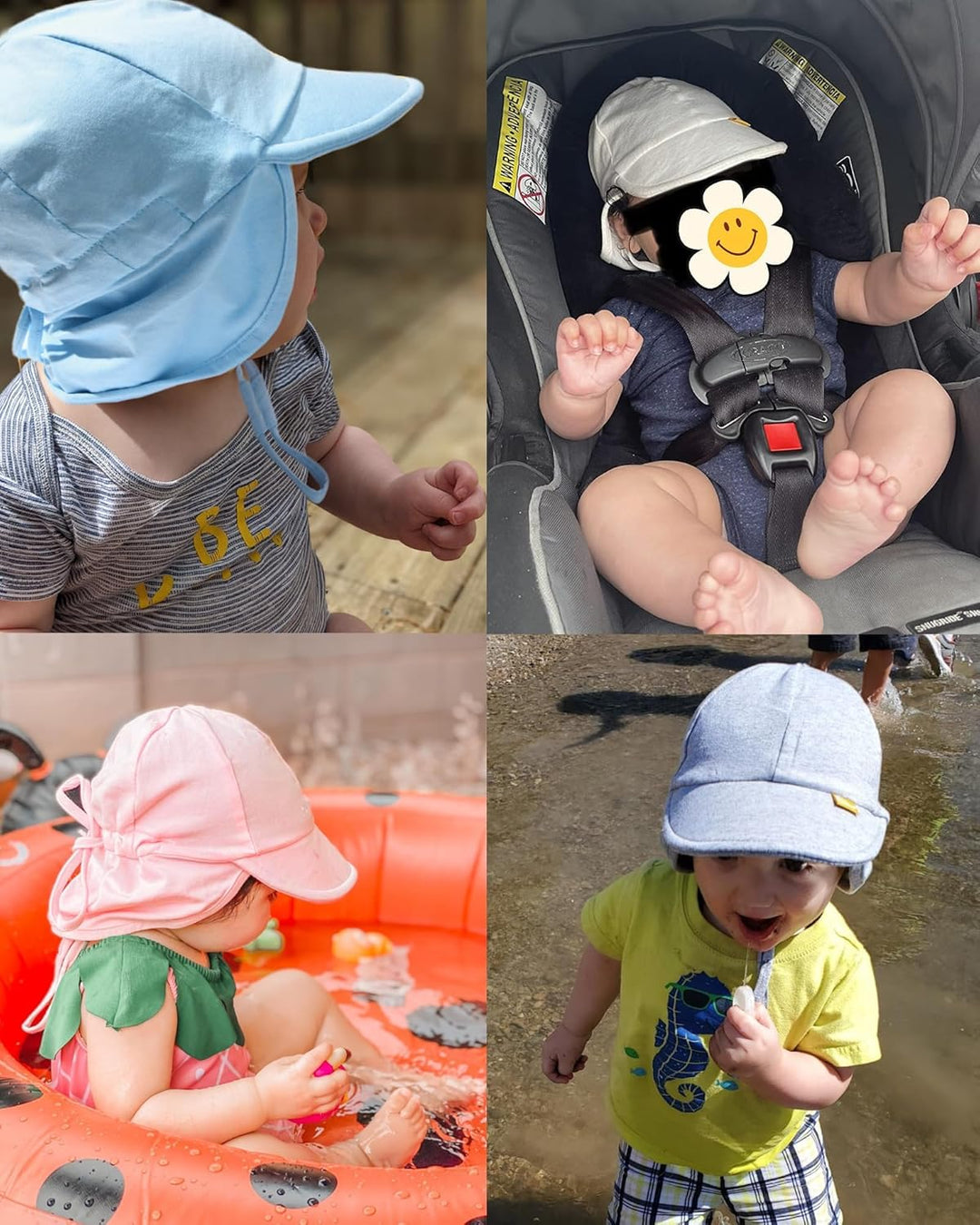 FURTALK Baby Kleinkind Sonnenhut UPF 50+ UV-Schutz Mädchen & Jungen Sommer Kappe Kinder Strand Mütze