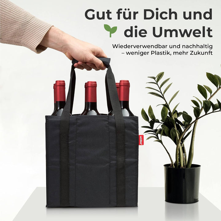achilles Flaschentasche 9 Fächer je 1,5 Liter – Reissfester Flaschenkorb mit Klettband – Faltbarer F