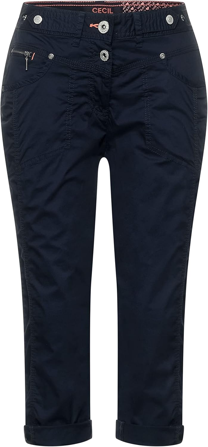 Cecil Damen 3/4 Sommerhose Casual 28W / 22L Deep Blue (Blau), 28W / 22L Deep Blue (Blau)