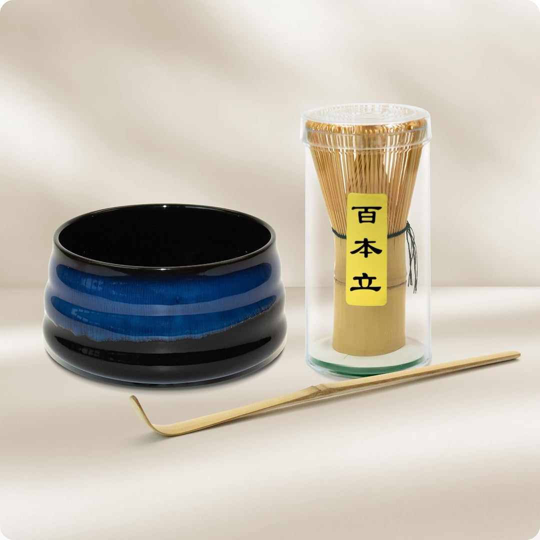 Messmer Matcha Tee Starter Set, 30g Dose Bio Matcha in Ceremonial-Qualität aus Japan, mit Matcha-Sch