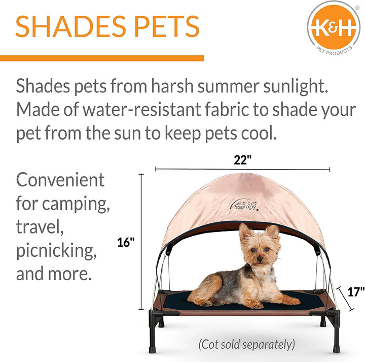 K&H Pet Products Haustierbett für erhöhte Hundebetten, Sonnenschirm für Hundebetten (separat erhältl
