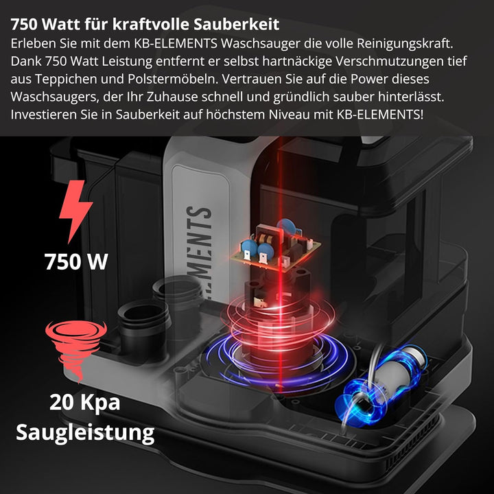 Polsterreiniger gerät - Waschsauger, Teppichreiniger, Sofa Reiniger gerät, Fleckenreiniger, Fensterr
