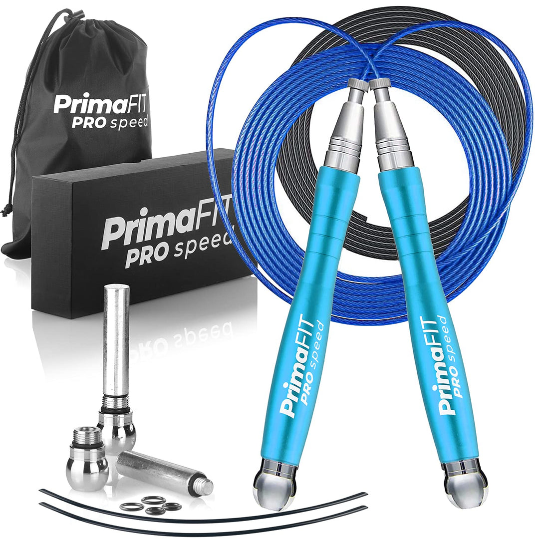 PrimaFIT Springseil Erwachsene Fitness Pro Speed Jump Rope 3m Seilspringen Verstellbar Mit Gewichten