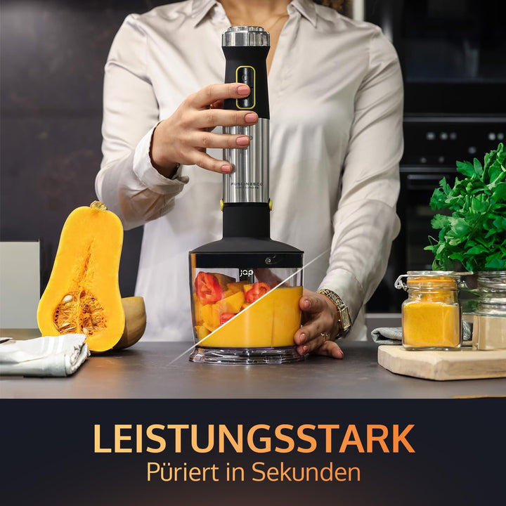 ForceBlend Stabmixer Set F2 - Extra langer XL-Mixfuss - Hochleistungsmixer 1500 Watt - Zerkleinerer