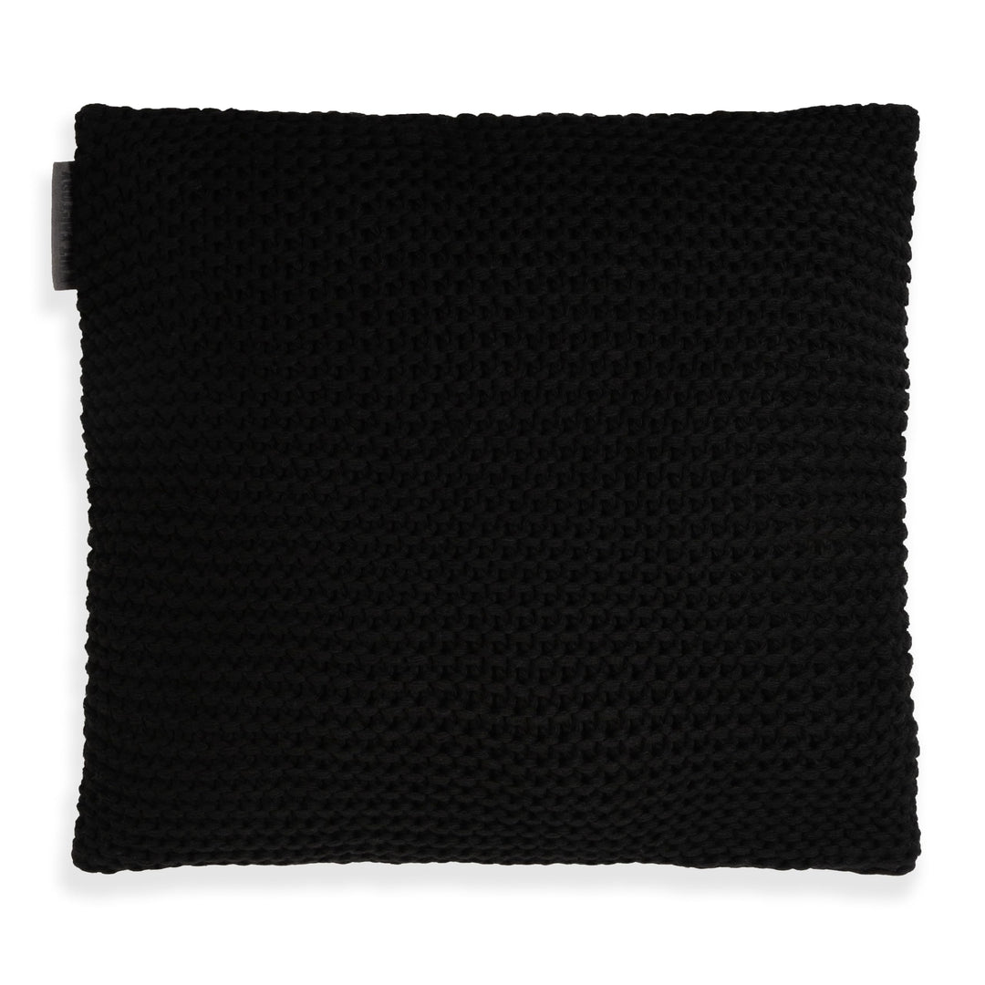 KNIT FACTORY - Vinz Kissen - Schwarz - 50x50 cm 50x50 cm Schwarz, 50x50 cm Schwarz