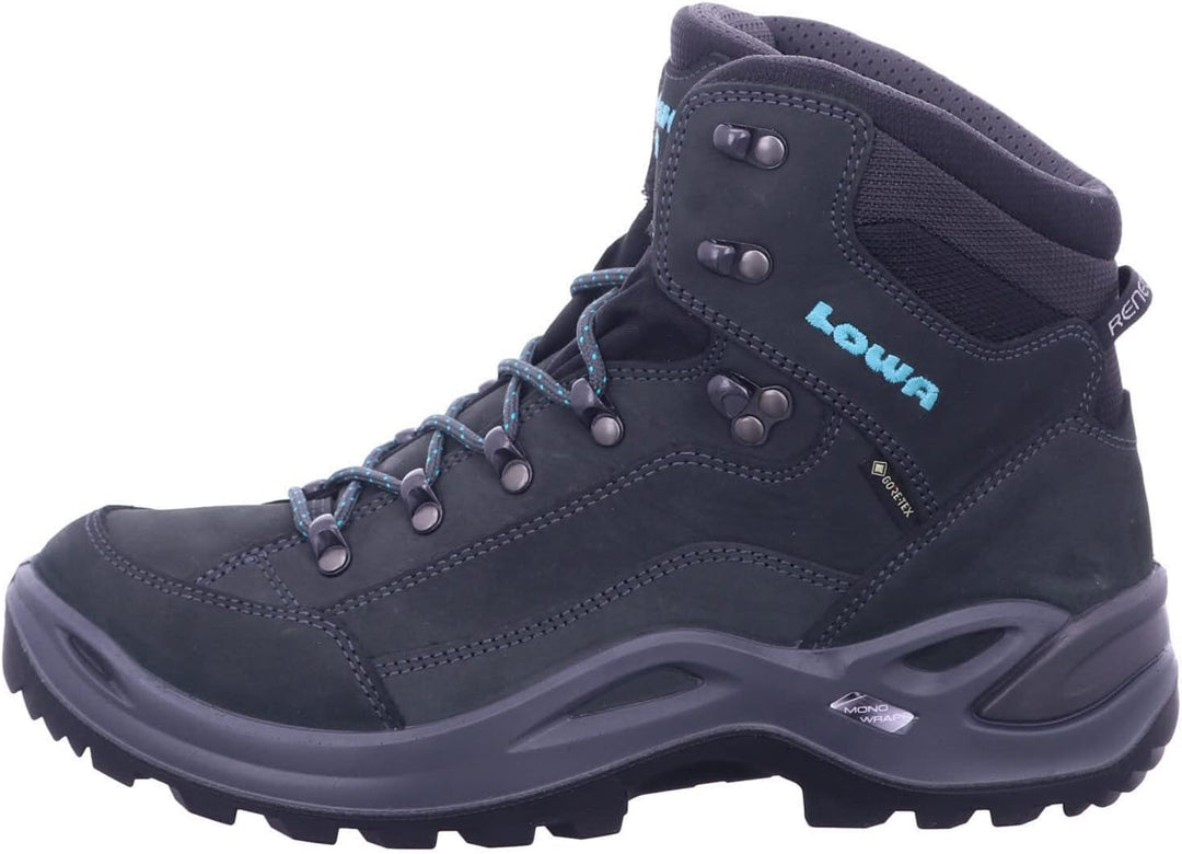 LOWA Renegade GTX MID Unisex Wanderstiefel Outdoor Goretex 43 EU Weit Grau, 43 EU Weit Grau