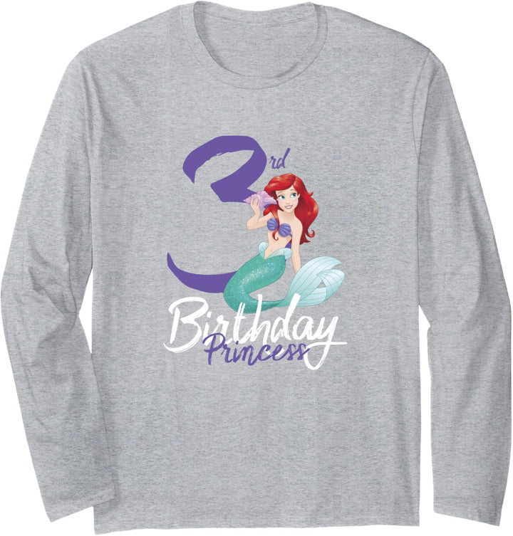 Disney Little Mermaid Ariel 3rd Birthday Princess Langarmshirt